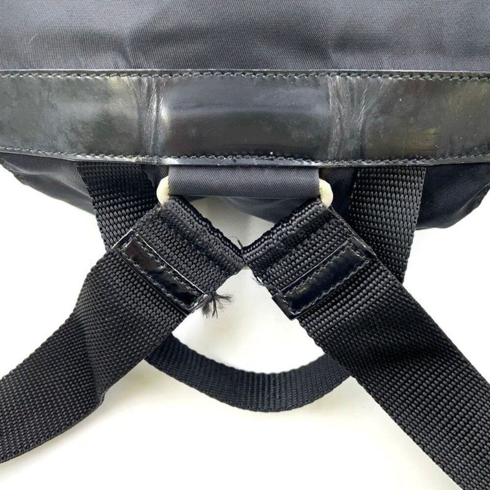 Prada Nylon Black Backpack Silver - image 8
